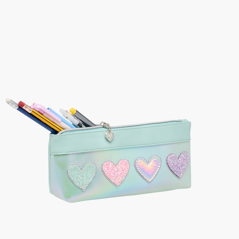 OMG Pouch - Hearts metallic-1 Cnmprt (Pvc) Blue \ 21.59X5.08X9.525 - Image 5